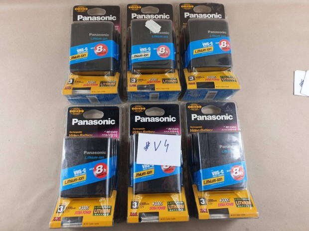 Panasonic Cgr-V816 VHS-C Videókamera Akkumulátor Csomag 6 db Dek