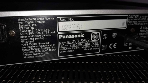 Panasonic DVD lejtsz