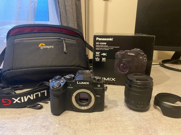 Panasonic G90M + Objektv + 128GB Sdxc + Minden eredeti tartozkok