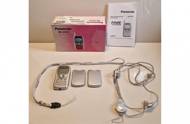 Panasonic GD55 f�ggetlen mobiltelefon, �sszes tartoz�k�val doboz�ban