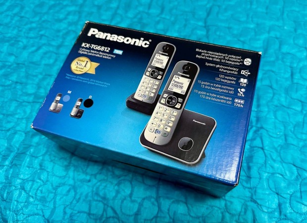 Panasonic Kx-TG6812PDB Duo vezetk nlkli DECT telefon