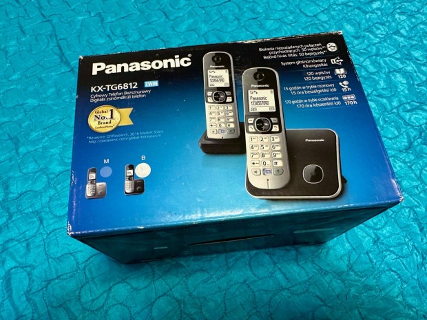 Panasonic Kx-TG6812 Duo Twin DECT vezeték nélküli telefon