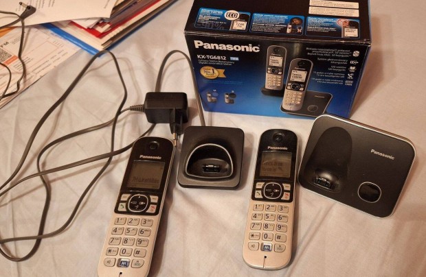 Panasonic Kx-TG6812, 2-kzibeszls hordozhat vezetkes telefon