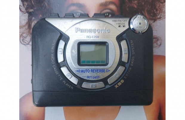 Panasonic RQ-E25V Rdi FM/AM ODA-Vissza Jtsz Walkman Kazetts MAGN