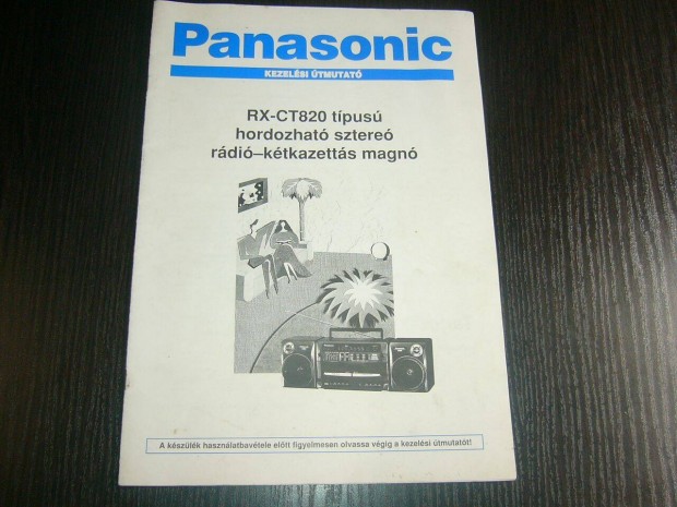 Panasonic RX-CT 820 ktkazetts magn kezelsi tmutat