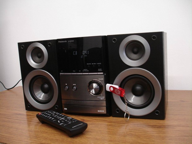 Panasonic SA-PM500 mikro hifi RDS rádió tuner USB MP3 CD hangfal távir