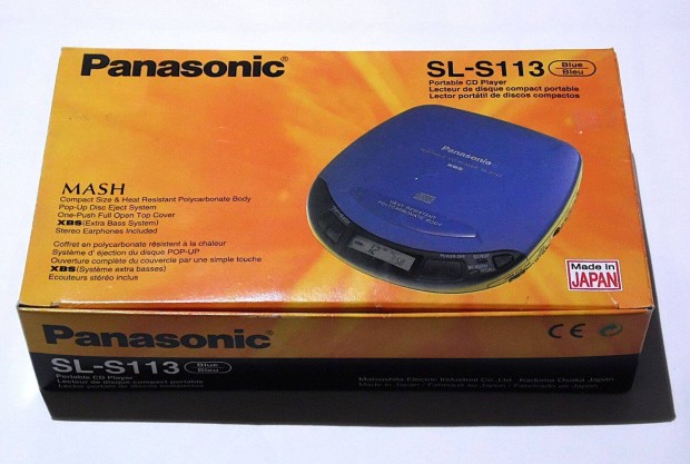 Panasonic SL-S113 Discman, hordozhat cd lejtsz, dobozban, j