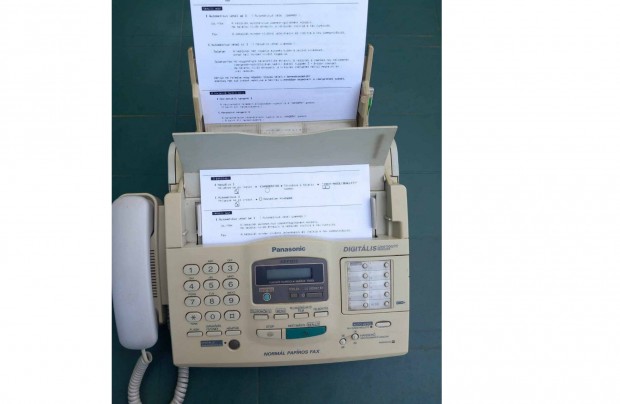 Panasonic fax, norml papros. 4-az 1-ben. Tel, digit.z.rgz. msol