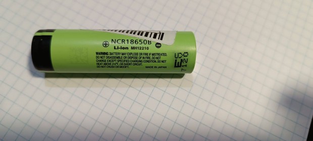 Panasonic ipari akkumultor NCR18650B 3400 mAh Li-ion