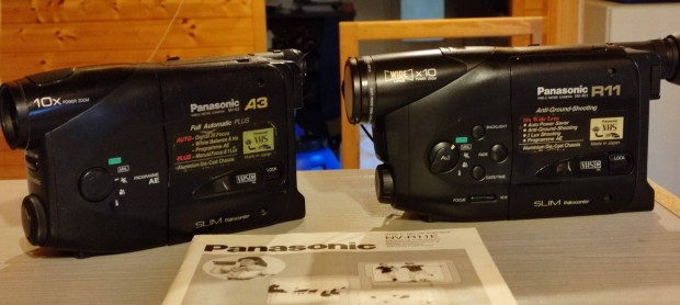 Panasonic kamera töltök + 2db VHS-C kamera eladó!