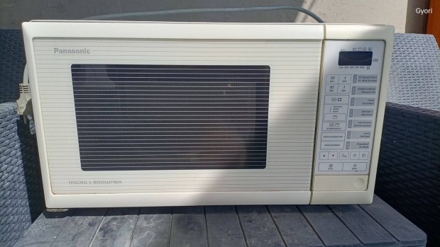 Panasonic mikrohullámú sütő, Inox, grillezős