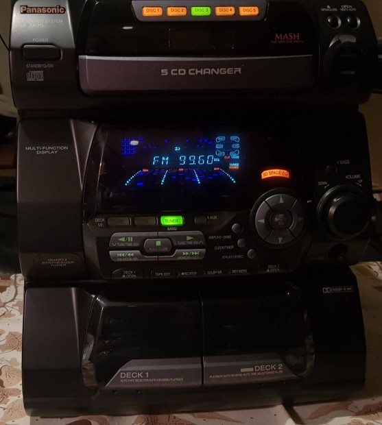 Panasonic nagyteljesítményű hifi rádió tuner, aux