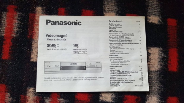 Panasonic videomagn kezelsi, hasznlati utasts