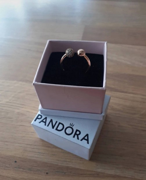 Pandora rose gold nyitott gyr  