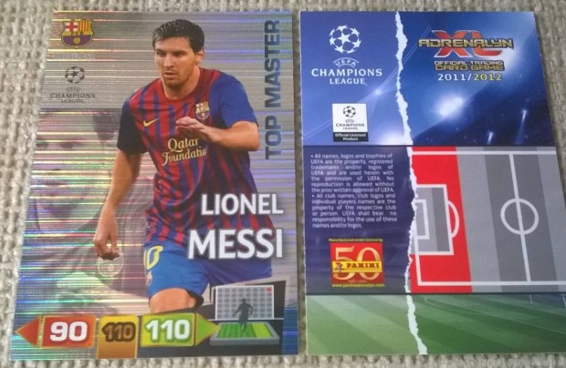 Panini Champions League 2011/12 Messi top master krtya