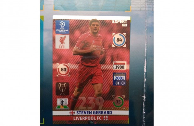 Panini Champions League 2014-2015 Adrenalyn XL Steven Gerrard krtya