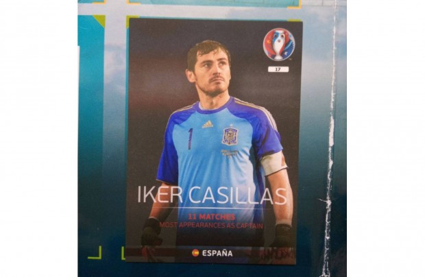 Panini EURO 2016 Adrenalyn Iker Casillas Legend krtya