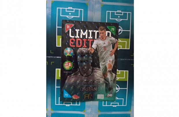 Panini EURO 2020 kick off Orban Willi XXL Limited focis krtya