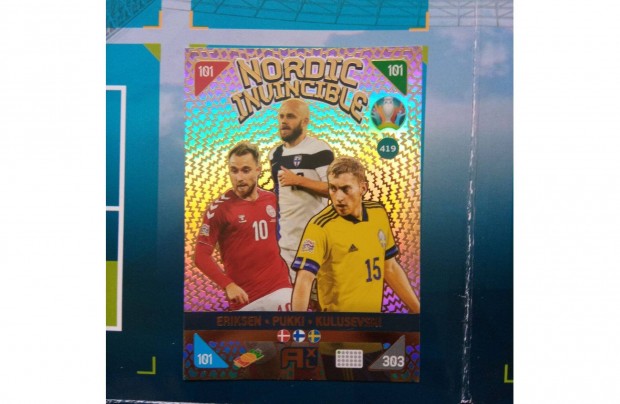 Panini Euro 2020 Adrenalyn 2021 Kick Off Nordic Invincible krtya