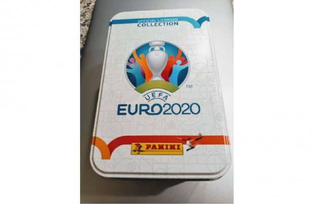 Panini Euro 2020 Kick off '21 focis kártya nagy fémdoboz kártya nélkül