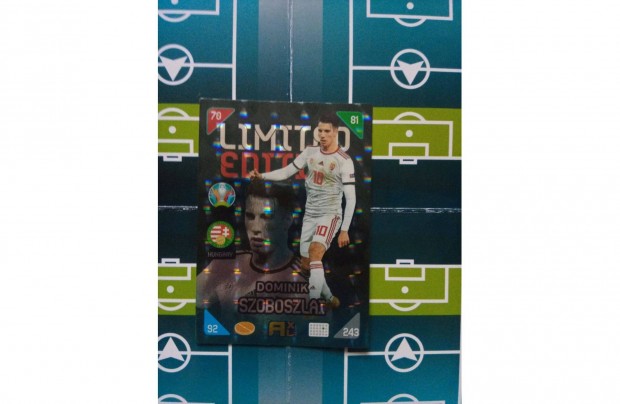 Panini Euro 2020 kick off 2021 Szoboszlai Dominik Limited focis krtya