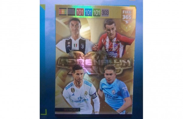 Panini FIFA 365 2019 Adrenalyn Invincible focis kártya
