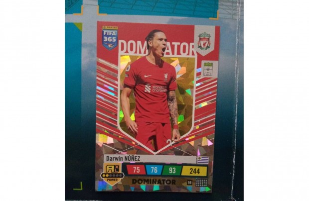 Panini FIFA 365 2023 Adrenalyn Darwin Nunez Dominator krtya