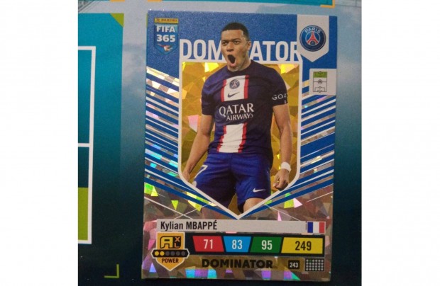 Panini FIFA 365 2023 Adrenalyn Mbapp Dominator krtya