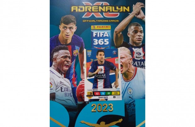 Panini FIFA 365 2023 Adrenalyn Messi Team Mate focis krtya