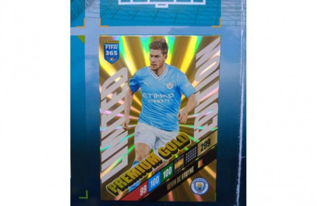 Panini FIFA 365 2024 Kevin De Bruyne Prmium Gold Limited krtya