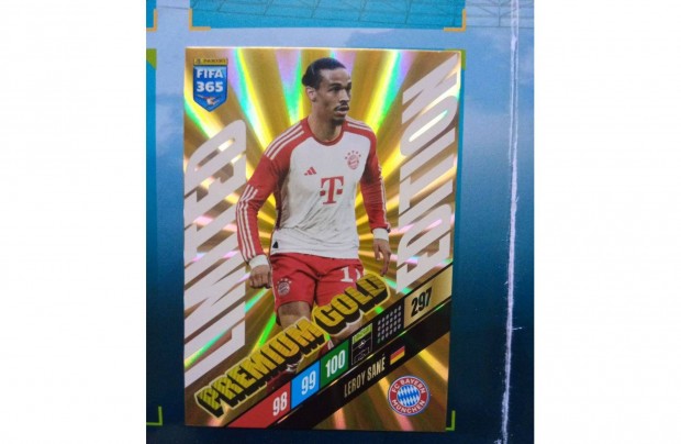 Panini FIFA 365 2024 Leroy San Prmium Gold Limited focis krtya