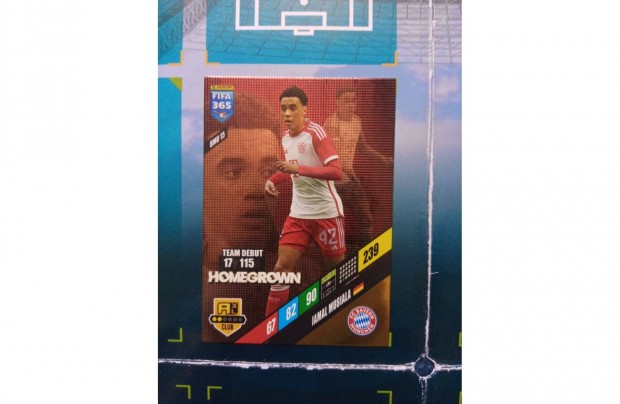 Panini FIFA 365 Adrenalyn 2024 Jamal Musiala Homegrown krtya