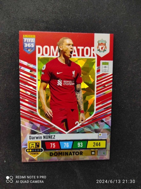 Panini FIFA 365 Adrenalyn XL 2023 Darwin Nunez Dominator