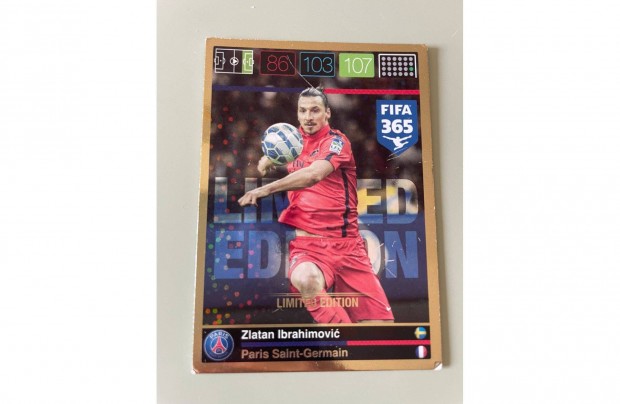 Panini FIFA 365 focis krtya Ibrahimovic Limited Edition