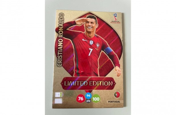 Panini FIFA 365 focis krtya Limited Edition Cristiano Ronaldo 2018