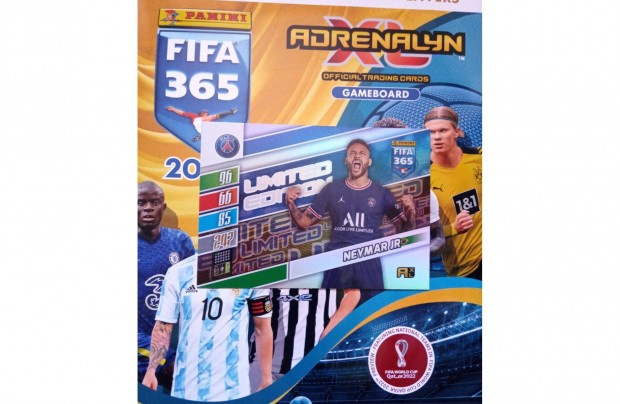 Panini Fifa 365 2022 Adrenalyn Neymar Jr XXL Limited focis kártya