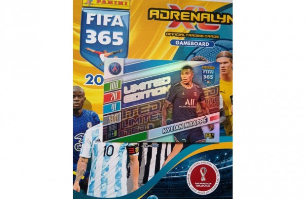 Panini Fifa 365 2022 Adrenalyn Update Mbappe XXL Limited focis krtya