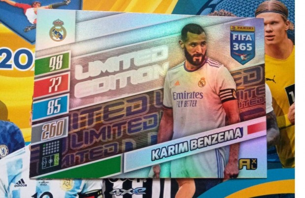 Panini Fifa 365 2022 Update Karim Benzema XXL Limited focis krtya