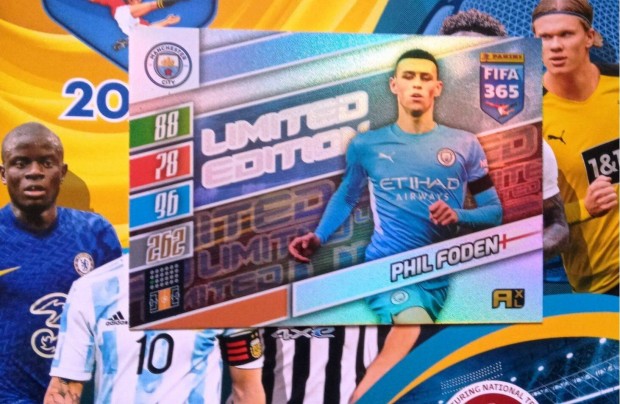 Panini Fifa 365 2022 Update Phil Foden XXL Limited focis krtya