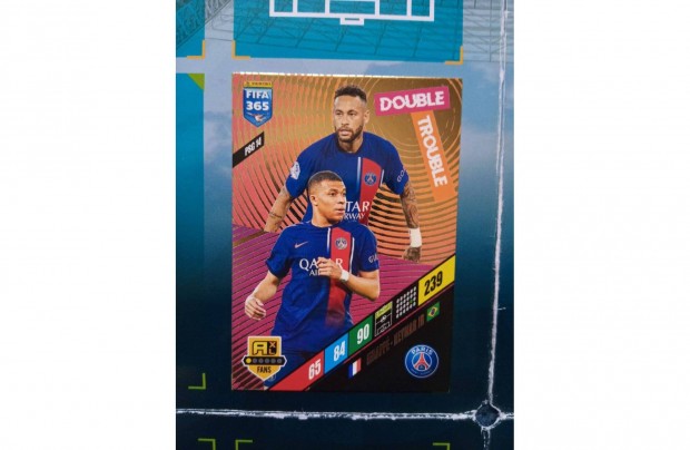 Panini Fifa 365 2024 Neymar Jr-Mbapp Double Trouble focis krtya