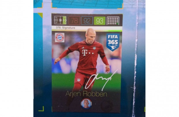 Panini Fifa 365 Adrenalyn XL Robben Signature krtya