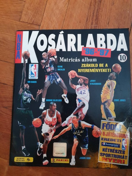 Panini NBA 1996-1997 Kosrlabda Matrica album