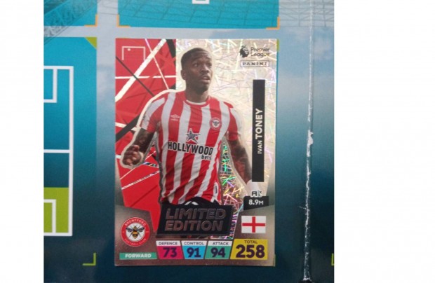 Panini Premier League 2023 Adrenalyn Ivan Toney Limited focis krtya