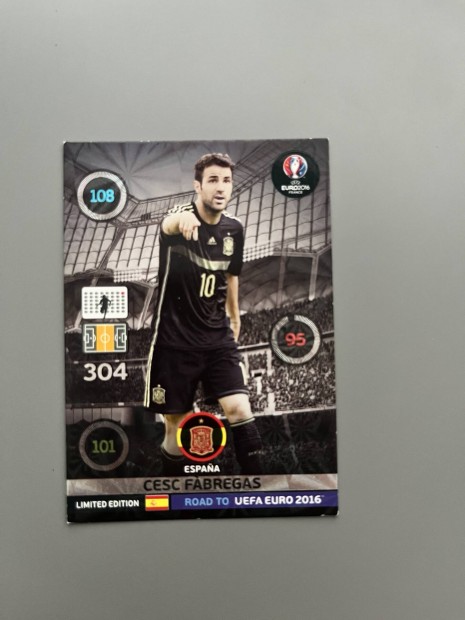 Panini Road to Euro 16 - Fabregas - Limited Edition - focis krtya