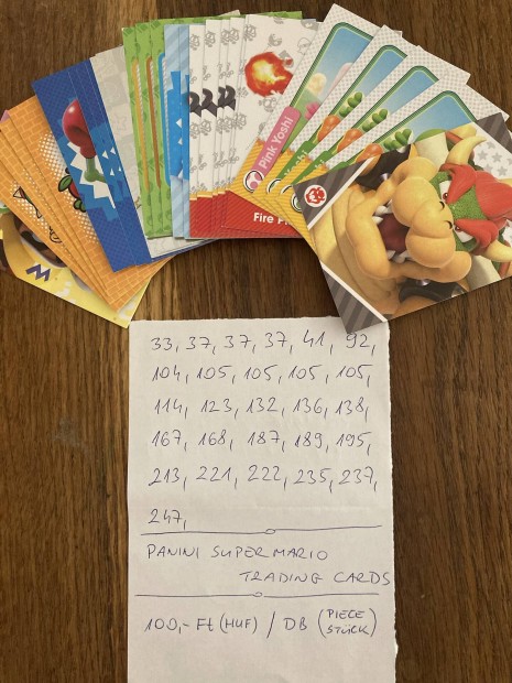 Panini Super Mario trading cards