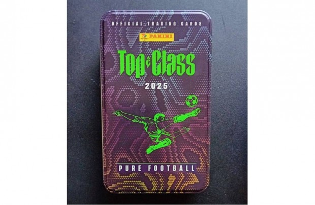 Panini Top Class 2025 focis kártya nagy fémdoboz (kártyák nélkül)