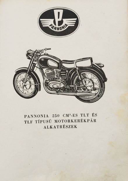 Pannonia 250 es, TLT s TLF motorkerkpr alkatrsz katalgus