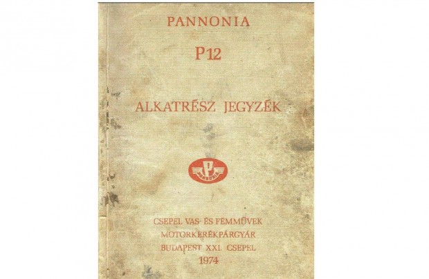 Pannónia P12 alkatrész katalógus ( Magyar) (15.)