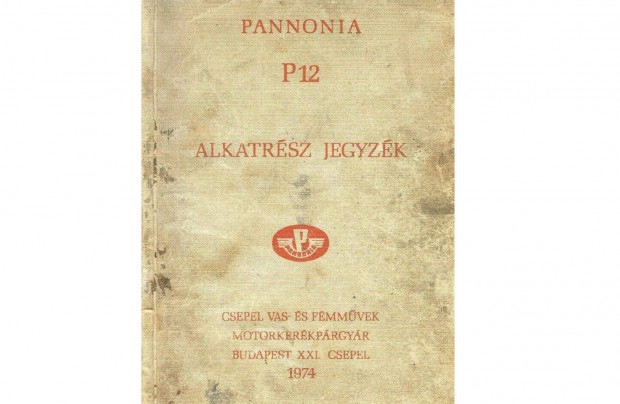 Pannónia P12 alkatrész katalógus ( Magyar) (15.)