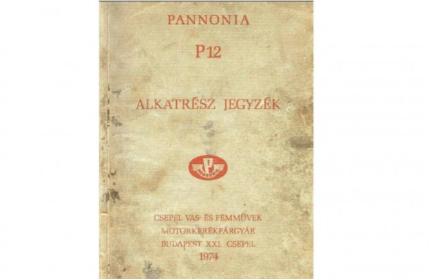 Pannnia P12 alkatrsz katalgus ( Magyar )